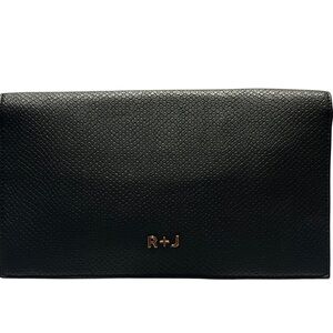 NWT R+J Romeo & Juliet Couture “Nina” Black Faux Snake Clutch